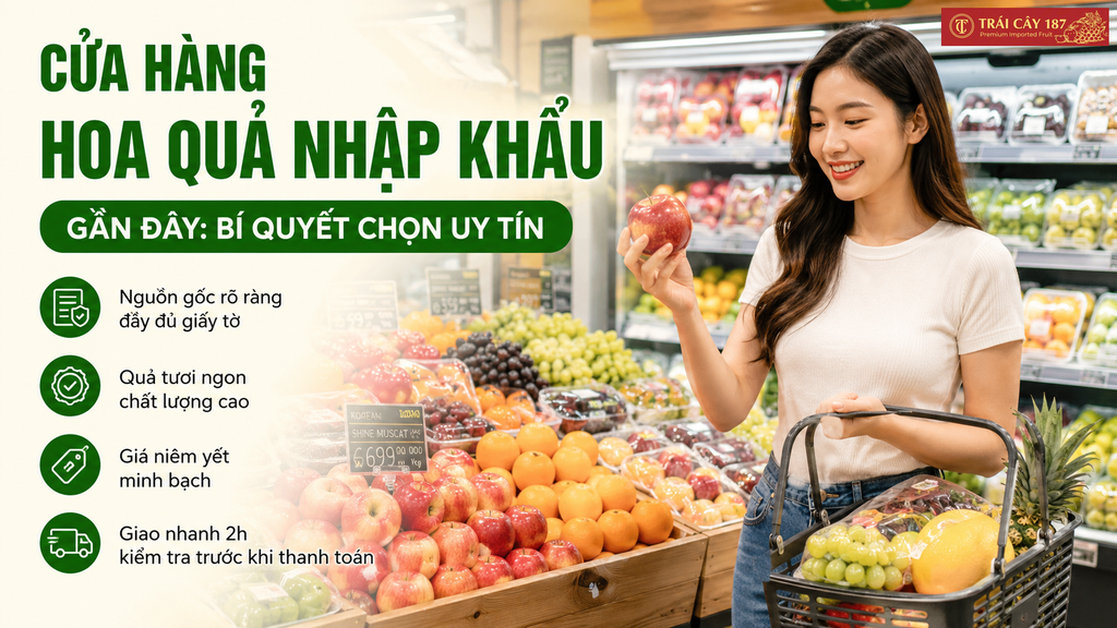 Cửa hàng hoa quả nhập khẩu gần đây: bí quyết chọn uy tín