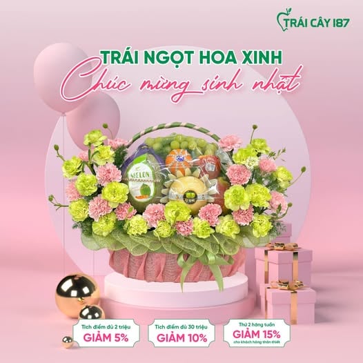 GIỎ HOA TRÁI CÂY