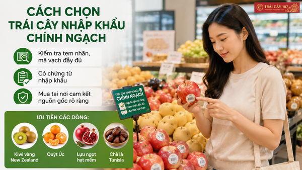Cách lựa trái cây nhập khẩu chính ngạch tươi ngon an toàn