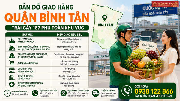Dịch vụ giao nhanh giỏ trái cây nhập khẩu quận Bình Tân