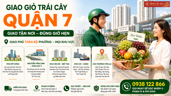 Dịch vụ giao hàng giỏ trái cây nhập khẩu quận 7 siêu tiện lợi tiết kiệm