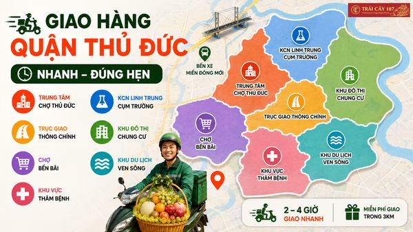 Giao hàng giỏ trái cây nhập khẩu trong khu vực quận Thủ Đức, bất cứ đâu
