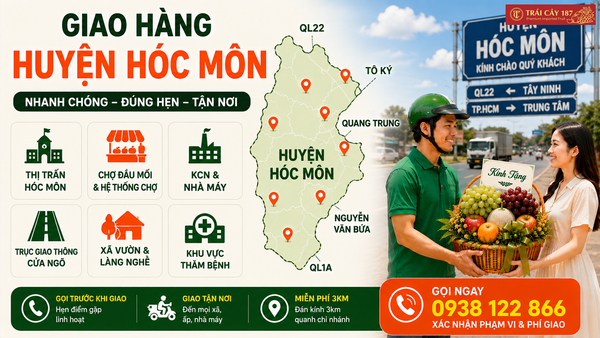 Giao hàng giỏ trái cây nhập khẩu Hóc Môn đúng hẹn, uy tín