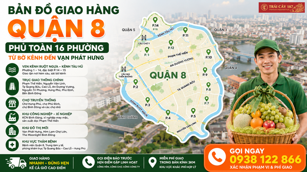 Giao hàng giỏ trái cây quận 8 trên mọi phường xã