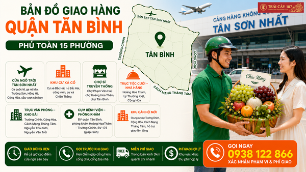 Giao hàng trái cây nhập khẩu quận Tân Bình chuyên nghiệp, đúng giờ