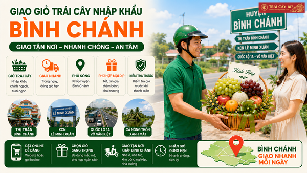 Giao hàng nhanh giỏ trái cây nhập khẩu Bình Chánh