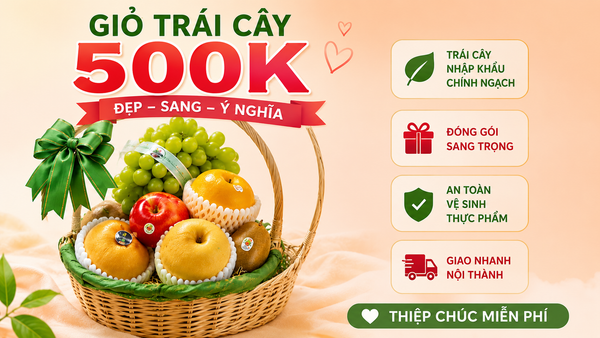 Giỏ trái cây 500k đẹp sang ý nghĩa