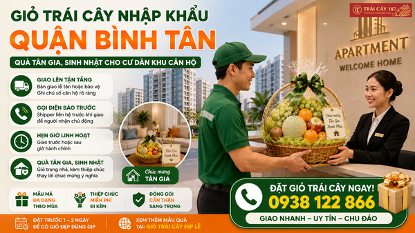 Mua giỏ trái cây nhập khẩu quận Bình Tân mừng tân gia, sinh nhật người thương