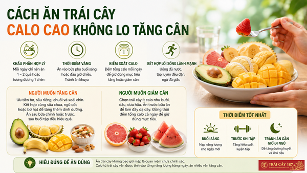 Cách ăn trái cây calo cao không lo tăng cân