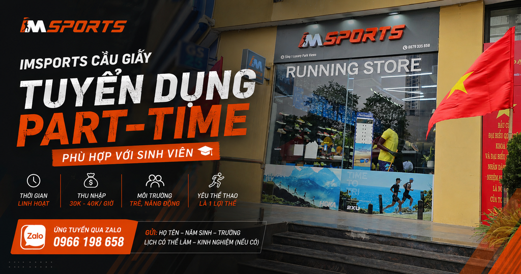 IMSports Cầu Giấy tuyển nhân viên Part-time