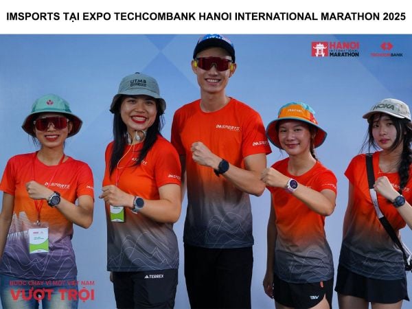 Gian hàng IMSports tại expo Techcombank Hanoi International Marathon 2025