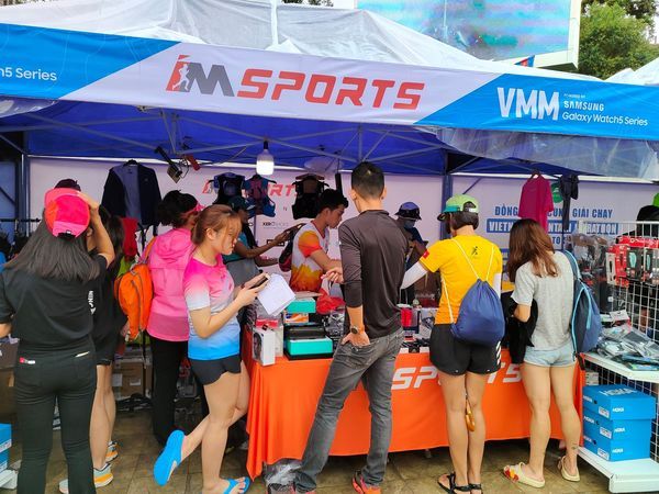 Booth của Imsports tại giải chạy Marathon