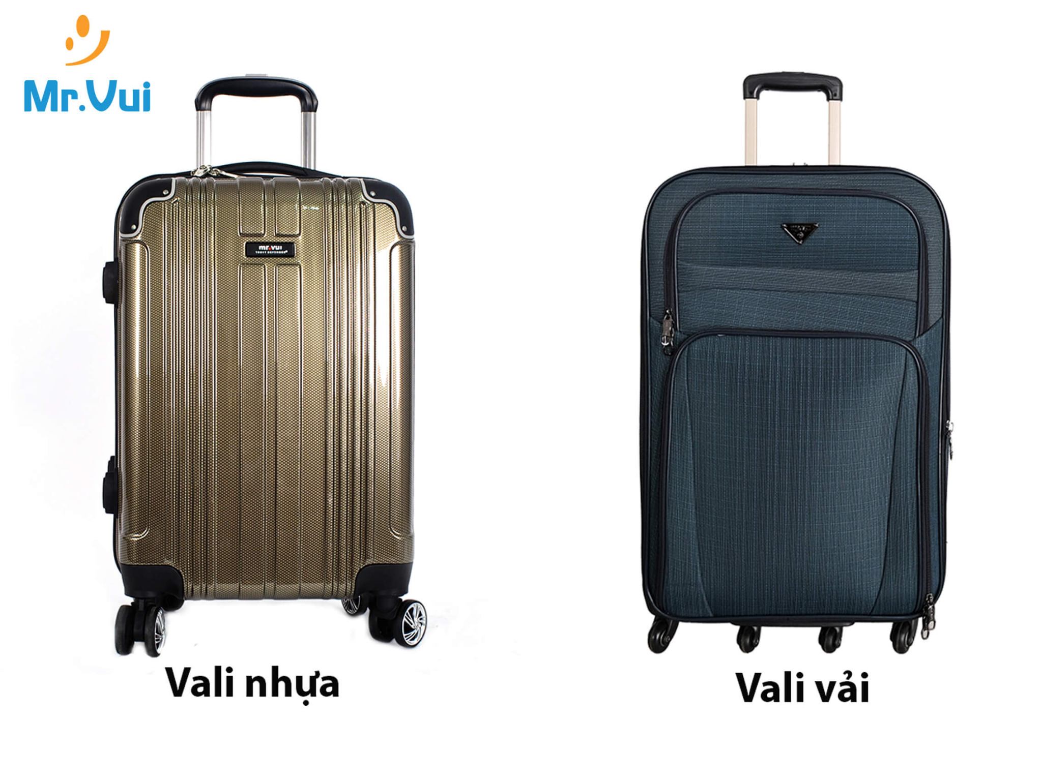 Nên mua vali nhựa hay vải cho chuyến đi của bạn