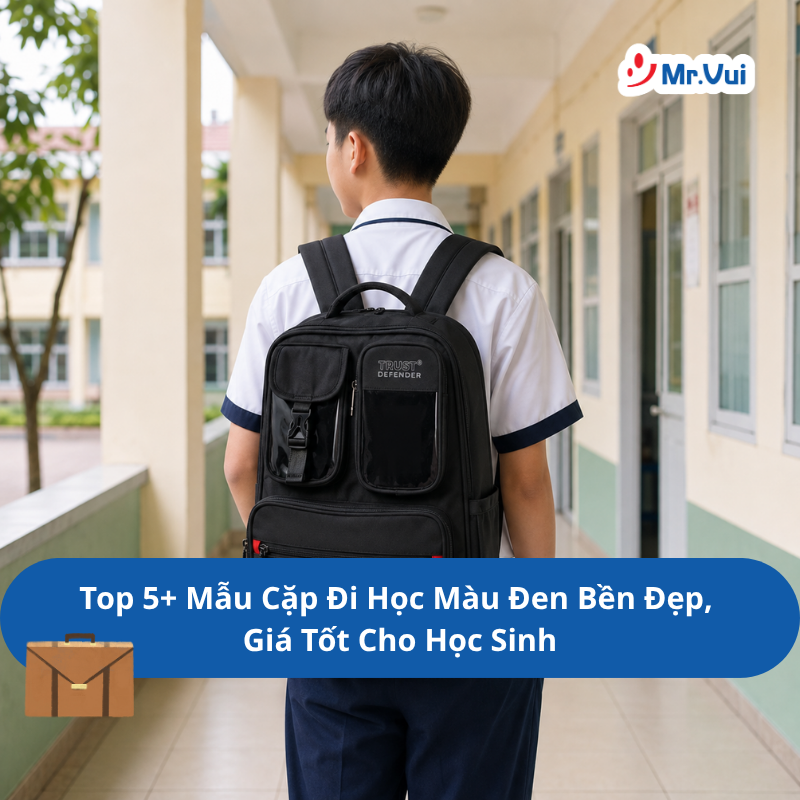 Top 5+ Mẫu Cặp Đi Học Màu Đen Bền Đẹp, Giá Tốt Cho Học Sinh