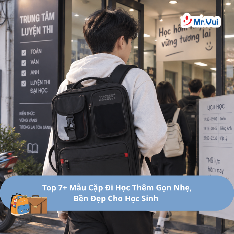 Top 7+ Mẫu Cặp Đi Học Thêm Gọn Nhẹ, Bền Đẹp Cho Học Sinh