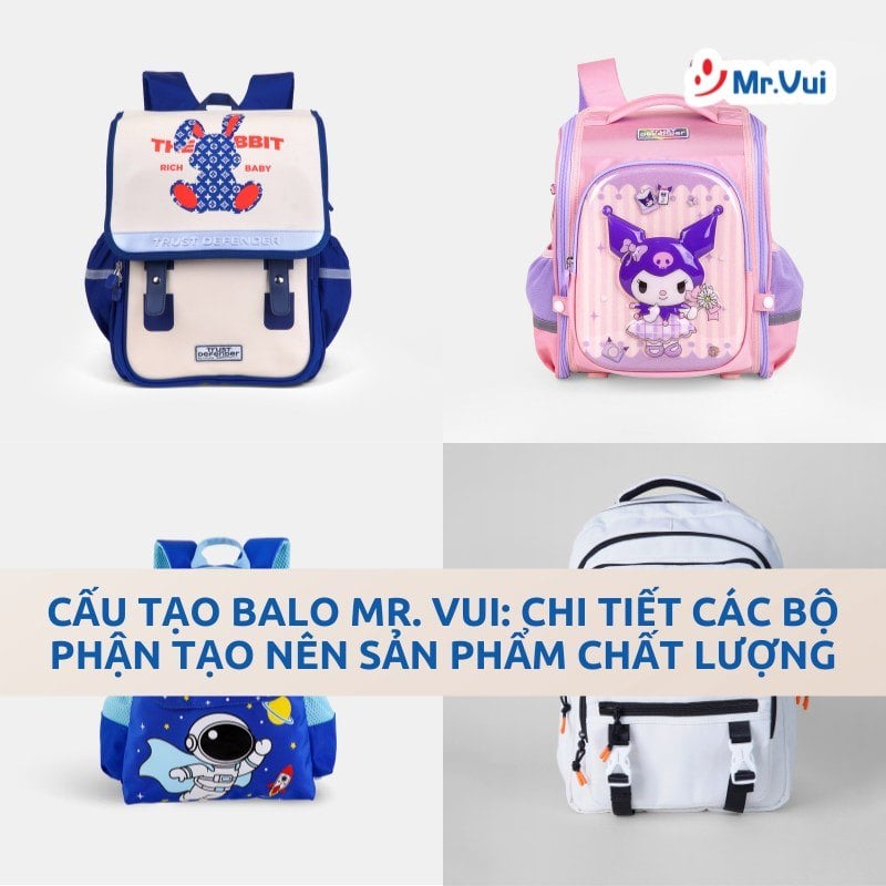 Cấu Tạo Balo Mr. Vui: Chi Tiết Các Bộ Phận Tạo Nên Sản Phẩm Chất Lượng