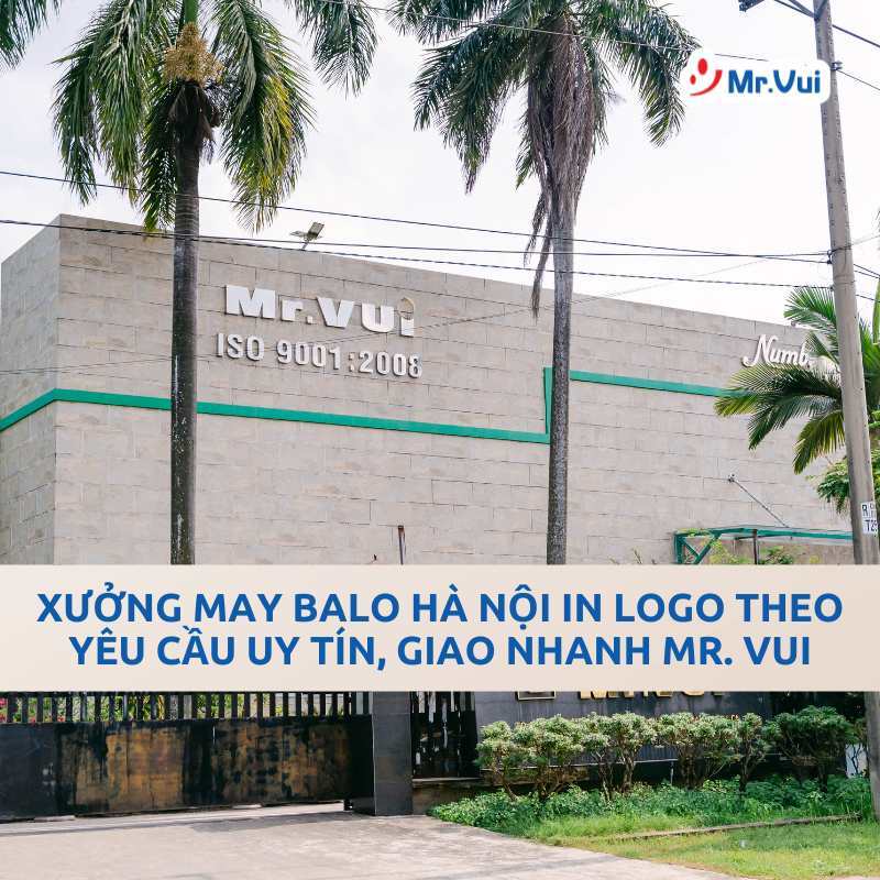 Xưởng May Balo Hà Nội In Logo Theo Yêu Cầu Uy Tín, Giao Nhanh Mr. Vui