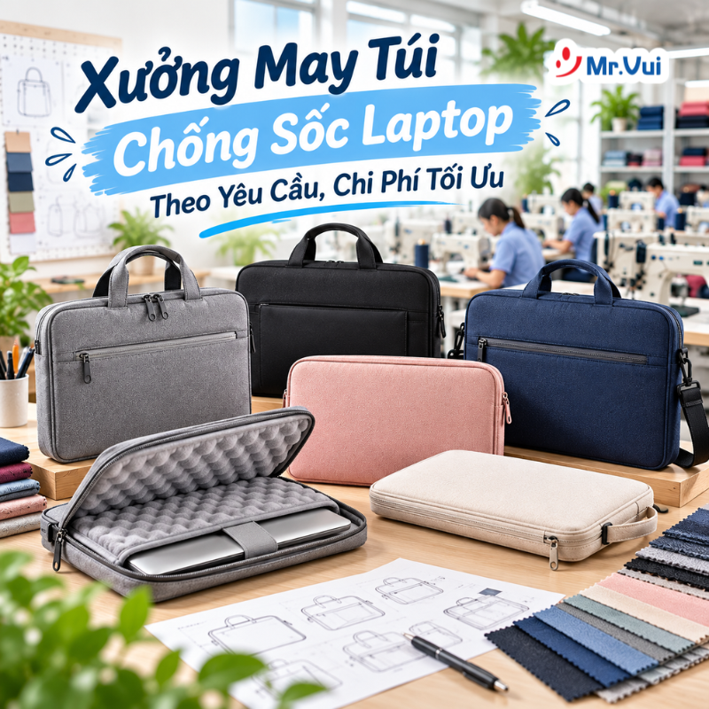 Xưởng May Túi Chống Sốc Laptop Theo Yêu Cầu, Chi Phí Tối Ưu