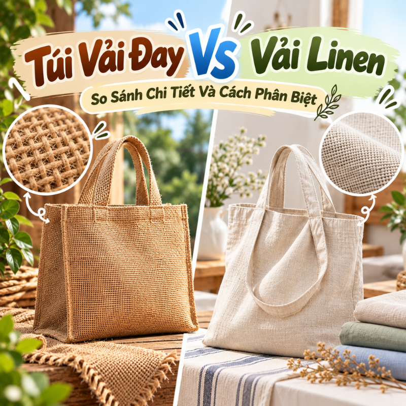 Túi Vải Đay Và Vải Linen: So Sánh Chi Tiết Và Cách Phân Biệt