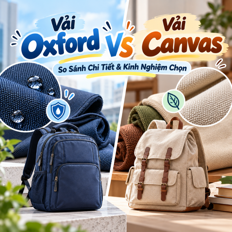 Vải Oxford Và Vải Canvas: So Sánh Chi Tiết & Kinh Nghiệm Chọn