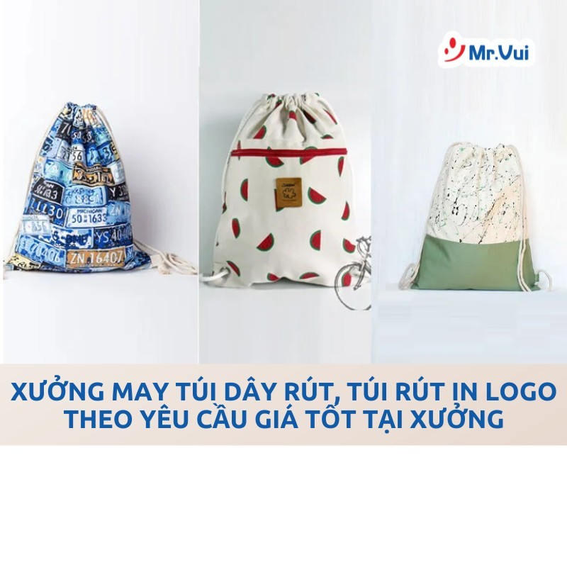 Xưởng May Túi Dây Rút, Túi Rút In Logo Theo Yêu Cầu Giá Tốt Tại Xưởng