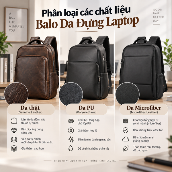 balo da đựng laptop