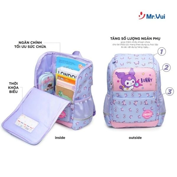 cách sắp xếp balo học sinh