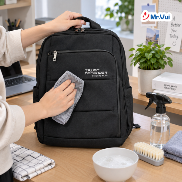 cách vệ sinh balo laptop