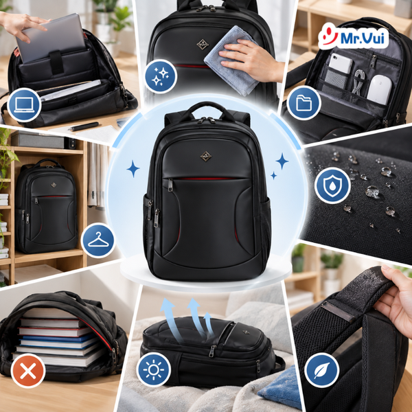 cách vệ sinh balo laptop