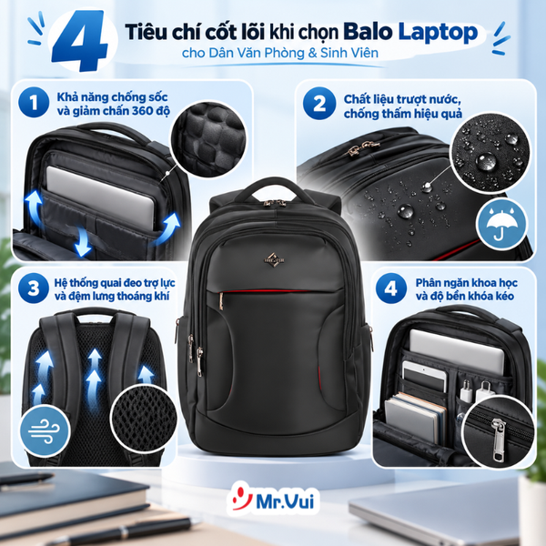 hướng dẫn cách chọn mua balo laptop