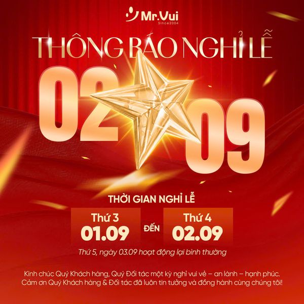 Thông báo nghỉ lễ 2/9