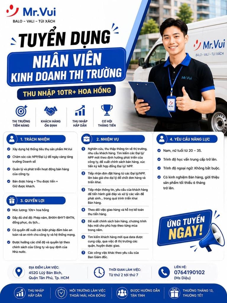 tuyển dụng nhân viên kinh doanh thị trường