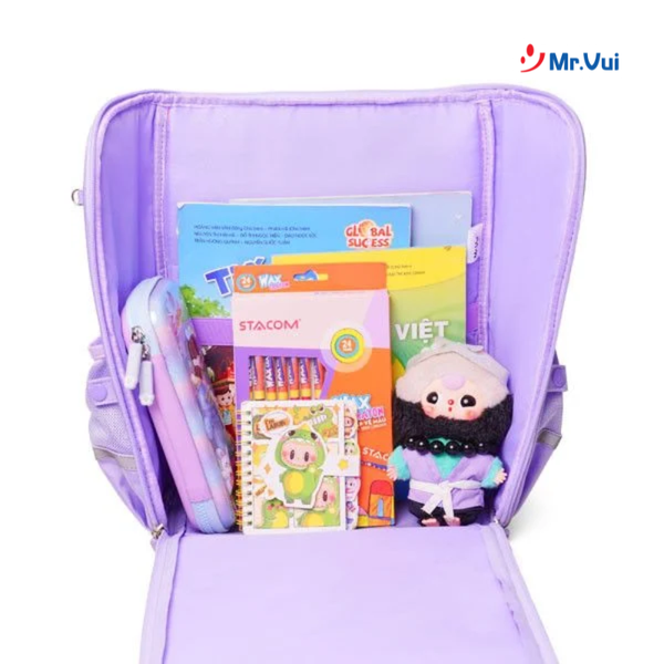 review balo chống gù mr vui