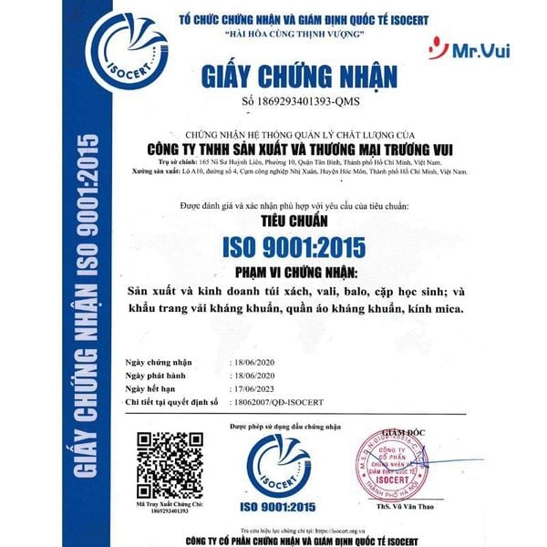 sản xuất balo doanh nghiệp Mr. Vui
