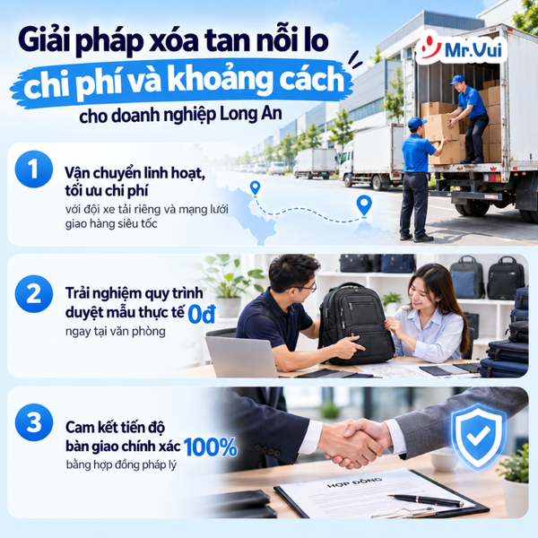 xưởng may balo túi xách Long An