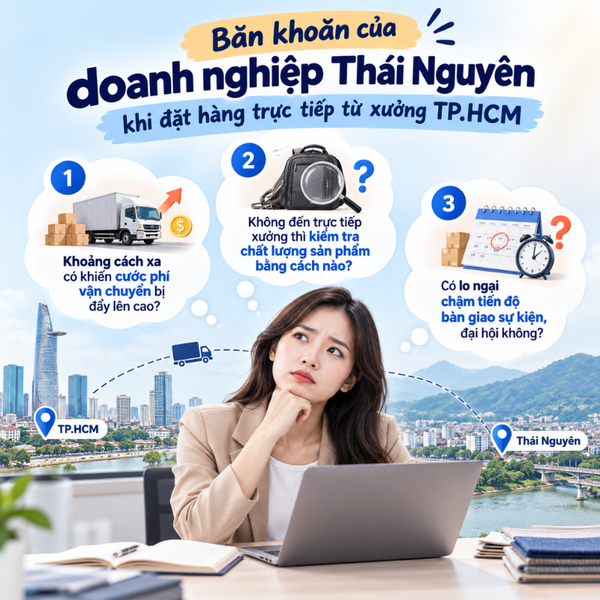 xưởng may balo túi xách Thái Nguyên