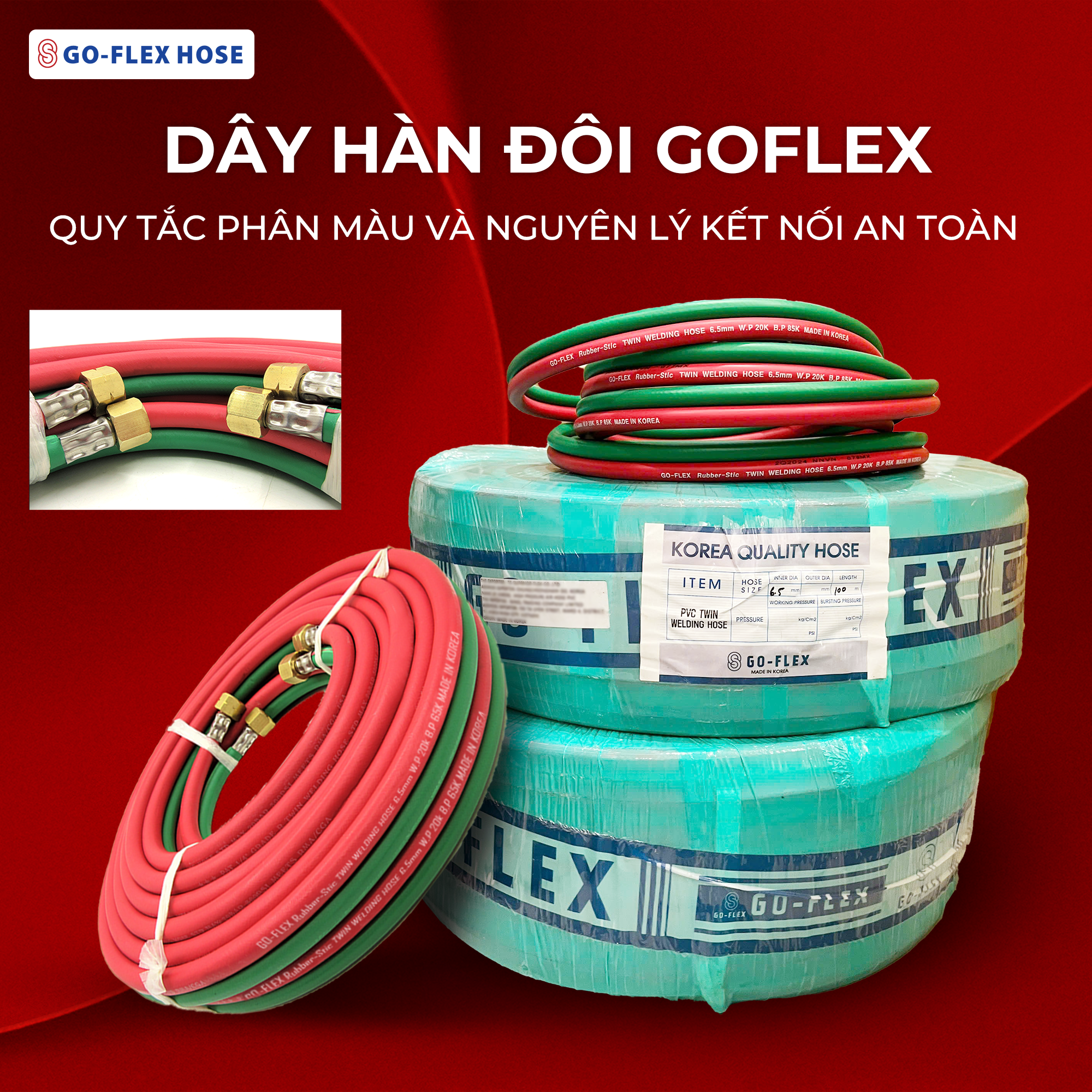 Dây Hàn Đôi Goflex: Quy Tắc Phân Màu Và Nguyên Lý Kết Nối An Toàn