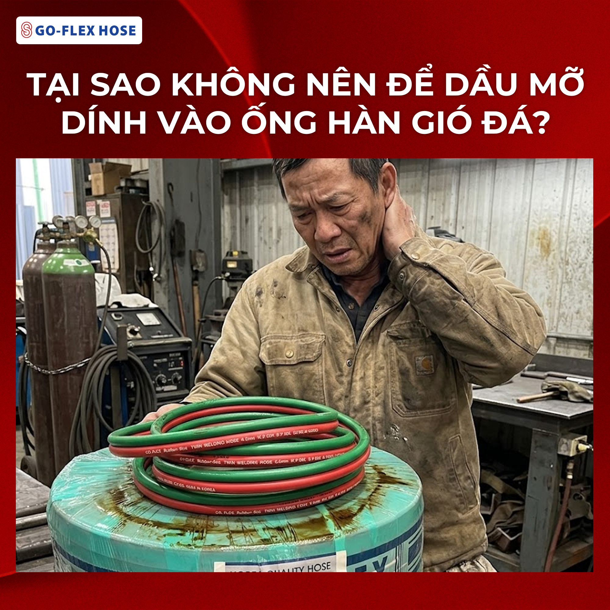Tại Sao Không Nên Để Dầu Mỡ Dính Vào Ống Hàn Gió Đá?