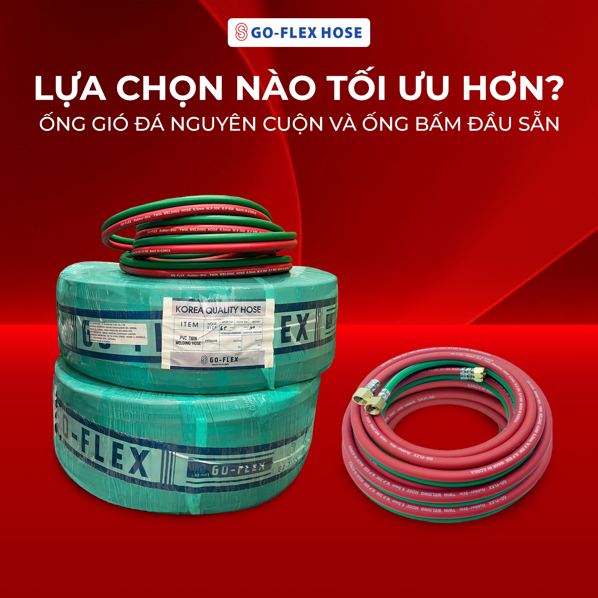Ống Gió Đá Nguyên Cuộn Và Ống Bấm Đầu Sẵn: Lựa Chọn Nào Tối Ưu?