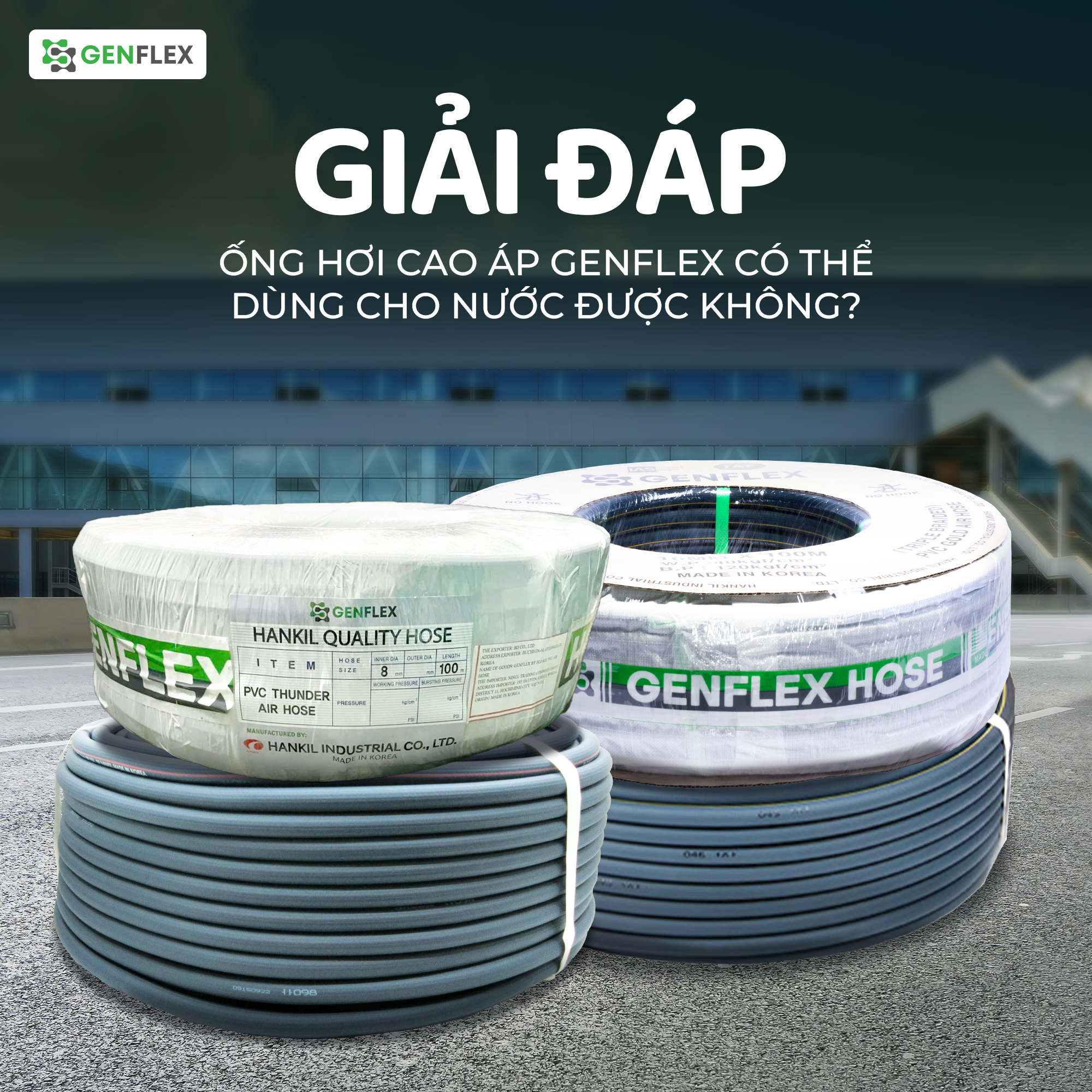 Ống Hơi Cao Áp GENFLEX Có Thể Dùng Cho Nước Được Không?