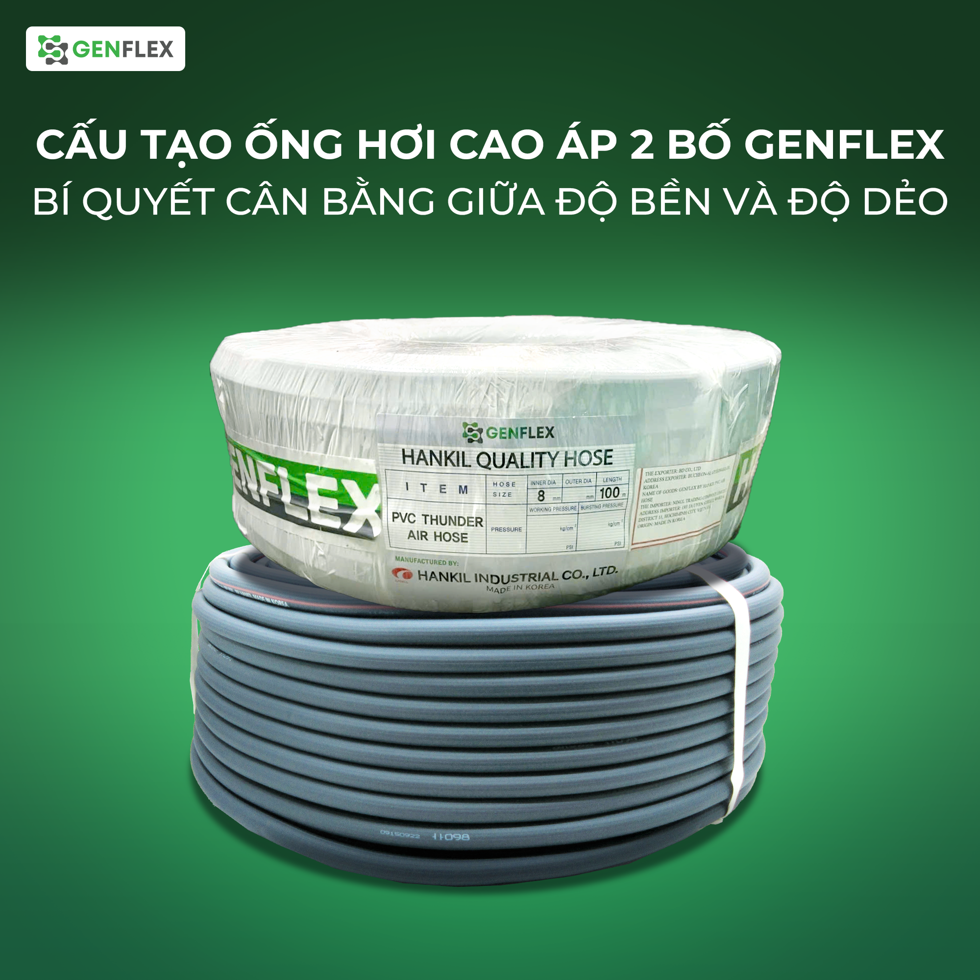 Cấu Tạo Ống Hơi Cao Áp 2 Bố GENFLEX