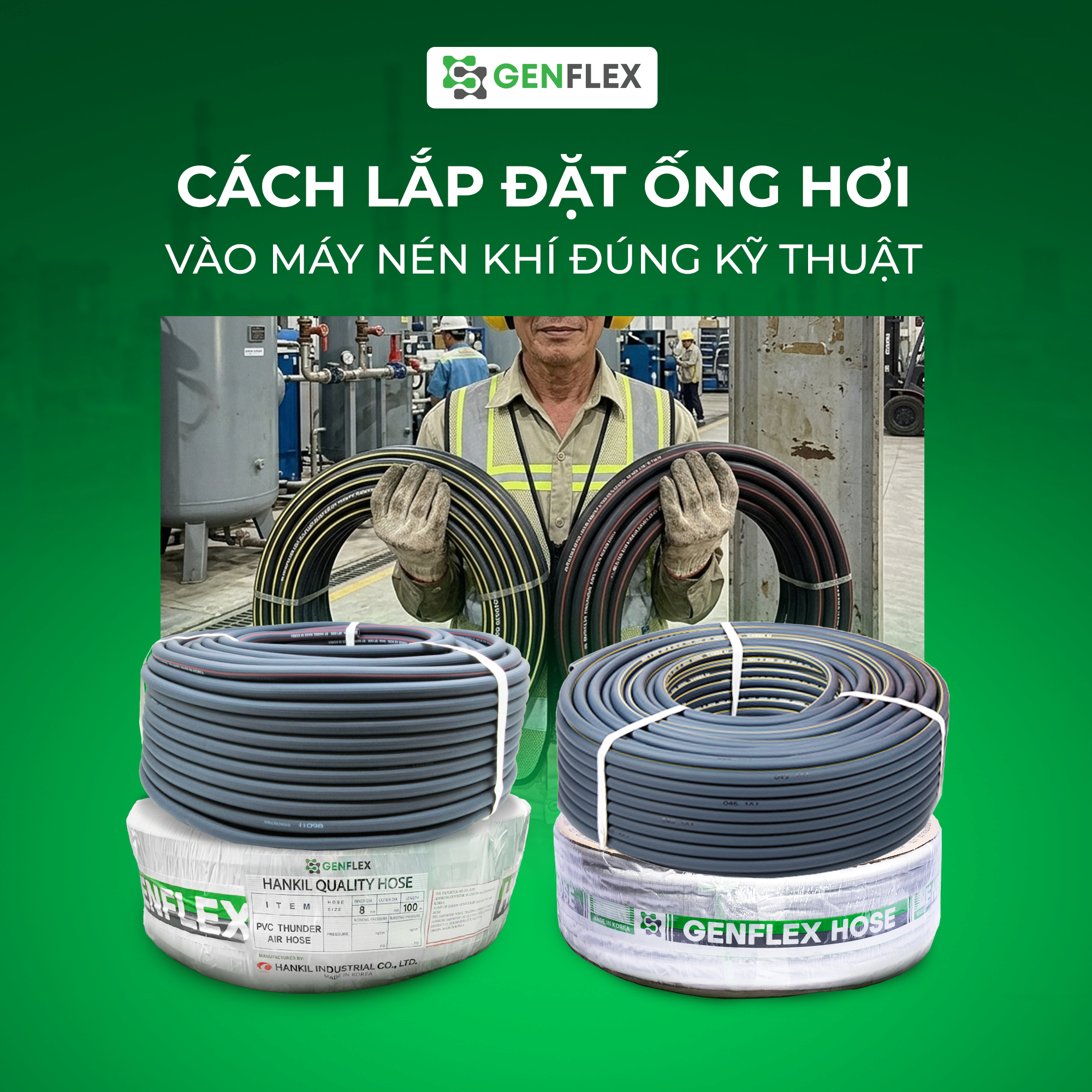 Cách Lắp Đặt Ống Hơi Vào Máy Nén Khí Đúng Kỹ Thuật