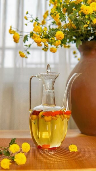 trà hoa cúc ngủ ngon an thần