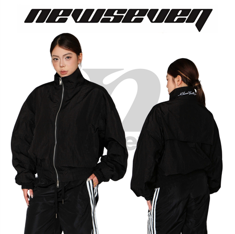 Áo Khoác Gió Nhăn Thêu Chữ NEWSEVEN Cloud Ultra-light Douzip Jacket NAK.522 – Siêu Nhẹ, Thoáng Khí, Dẫn Đầu Xu Hướng Streetwear