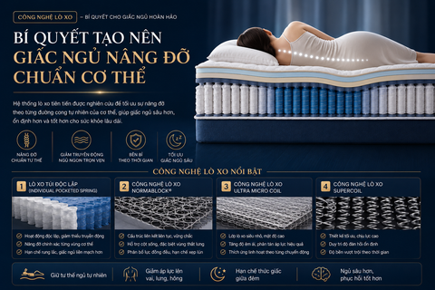 Công nghệ lò xo Dunlopillo – Nền tảng giấc ngủ chất lượng