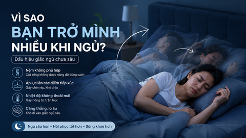 Vì sao bạn trở mình nhiều khi ngủ?