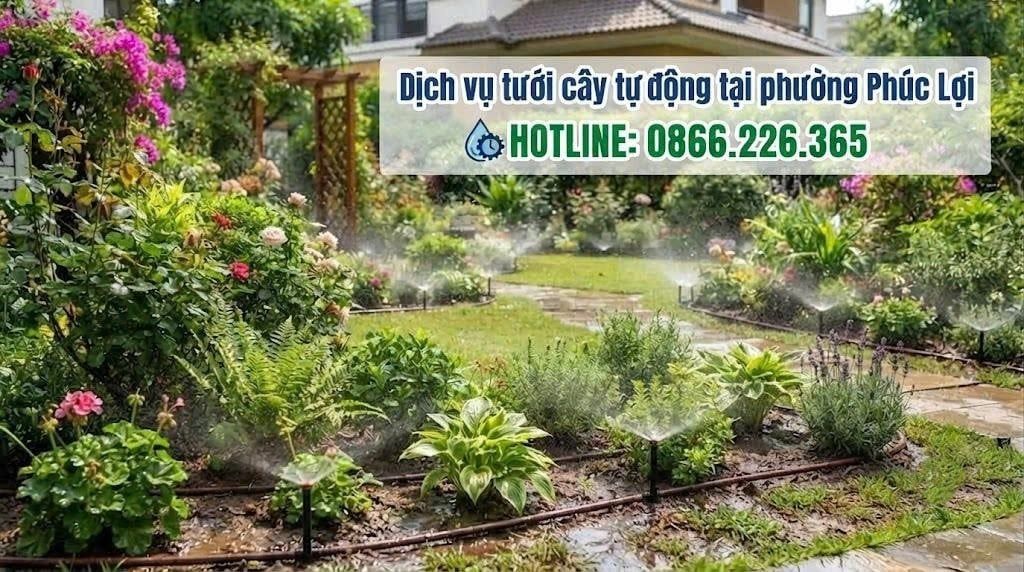 Dịch vụ tưới cây tự động tại phường Phúc Lợi tiết kiệm nước