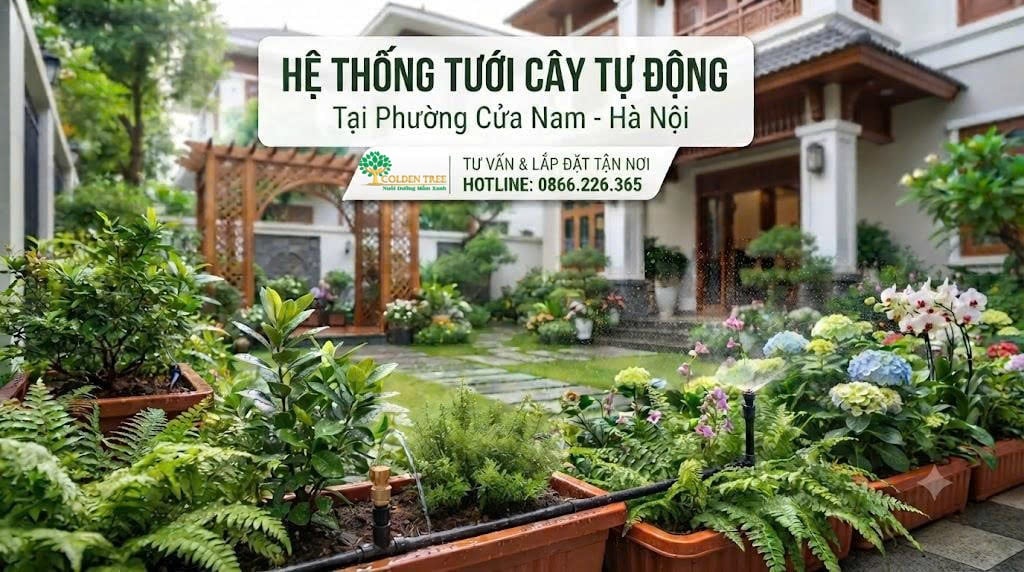 Hệ thống tưới cây tự động tại phường Cửa Nam | Giá Tốt