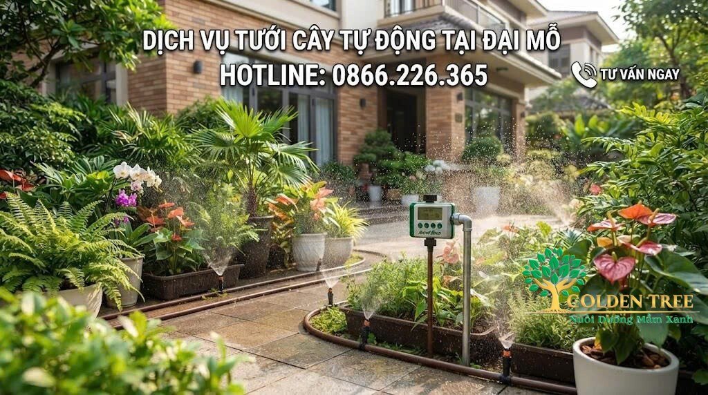 Hệ thống tưới cây tự động tại phường Đại Mỗ | Tư vấn miễn phí 24/7