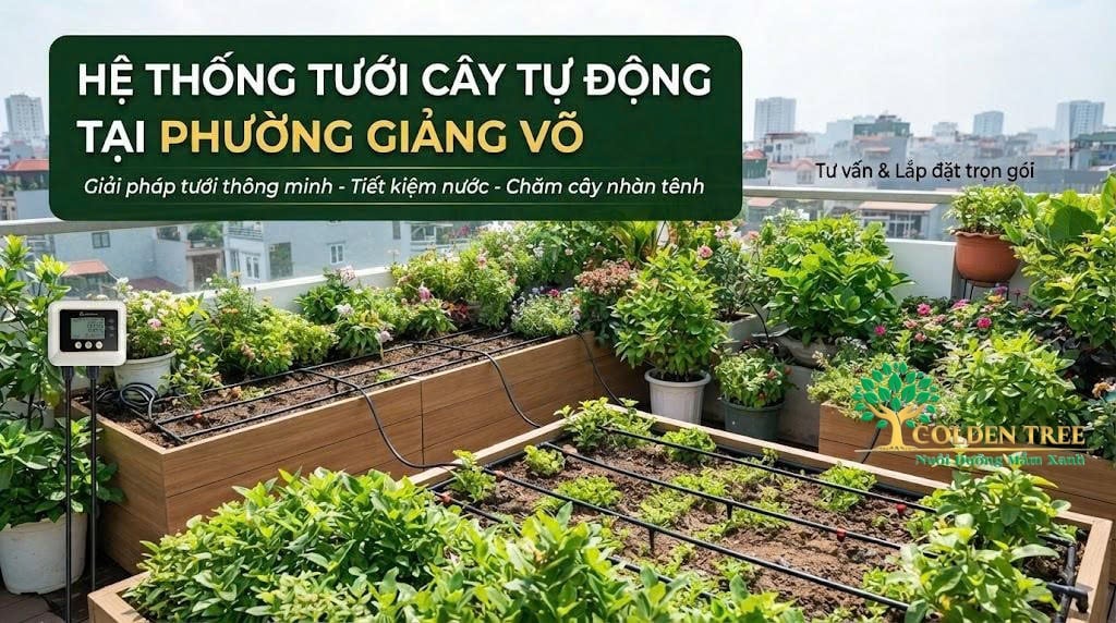 Hệ thống tưới cây tự động tại phường Giảng Võ uy tín, giá tốt